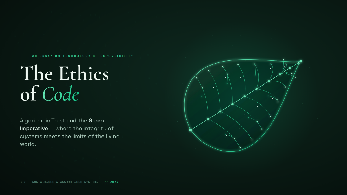 The Ethics of Code – Algorithmic Trust and the Green Imperative